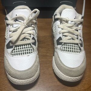 Jordan Kids White and Black Sneakers